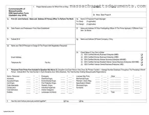 Blank Massachusetts Dsb Application Form