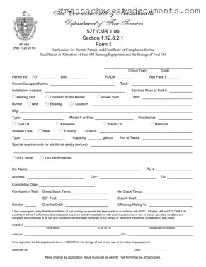 Blank Massachusetts Fp 056 Form
