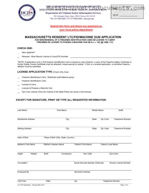 Blank Massachusetts Ltc Fid Form