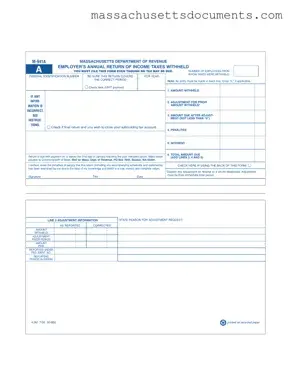 Blank Massachusetts M 941A Form