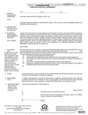 Blank Massachusetts Real Estate Form